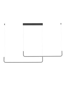Nova Luce Strita - lampe suspendue - 150 x 120 cm - 40W dimmable LED inclus  - noir sablé