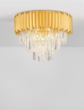 Nova Luce Magnolia - plafonnier - Ø 50 x 39,5 cm - or