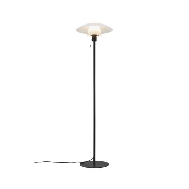 Nordlux Verona - lampadaire - 150 cm - blanc opale et noir