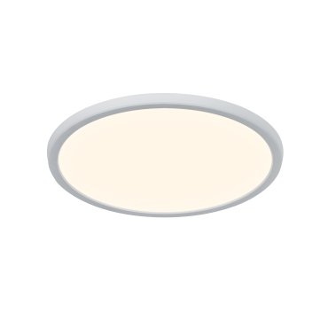 Nordlux Oja - plafonnier - Ø 29,4 x 2,3 cm - 17W LED dimmable inclus (3000K/4000K) - IP54 - blanc