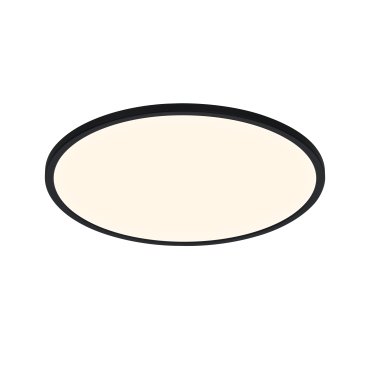 Nordlux Oja - plafonnier - Ø 42,4 x 2,3 cm - 19W LED inclus (3000K-4000K) - IP54 - noir