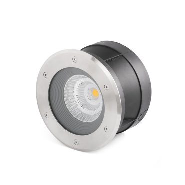 Faro Suria-24 - spot rond pour l'extérieur - Ø 220 mm, Ø 209 mm à encastrer - 24W LED inclus - IP67 - acier inoxydable satiné - 24 degrés