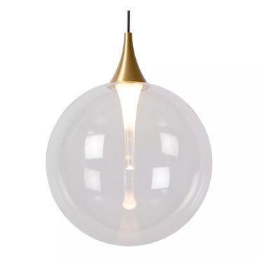 Lucide Gisela - lampe suspendue - Ø 36 x 150 cm - 3 x 3,6W LED dimmable inclus - transparent