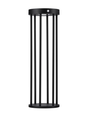 Nova Luce Aigo - poteau de jardin solaire avec capteur - Ø 16 x 50 cm - 2W LED inclus - IP65 - anthracite foncé