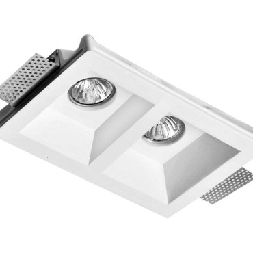 Nova Luce Tobia - spot encastré - 214 x 117 mm, 217 x 120 mm format encastré - plâtre blanc