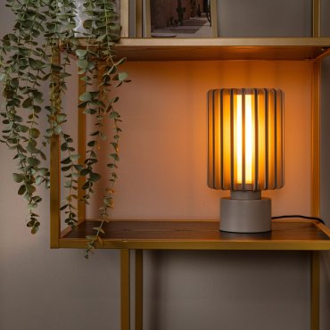 Lucide Lambres - lampe de table - Ø 15 x 27 cm - taupe