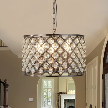Searchlight Marquise - lampe suspendue - Ø 38 x 100 cm - cuivre antique