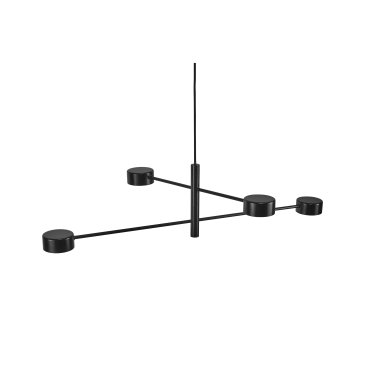 Nordlux Clyde - lampe suspendue - 89,6 x 8,5 x 222,3 cm - gradateur à 3 niveaux - 4 x 5W LED inclus - noir