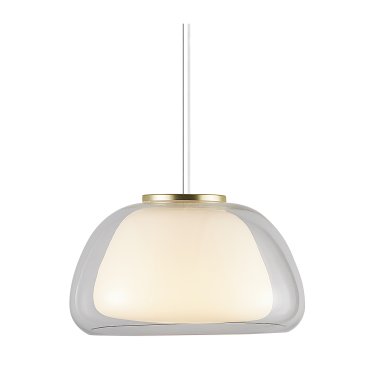 Nordlux Jelly - lampe suspendue - Ø 39 x 222,8 cm - transparent et blanc opale