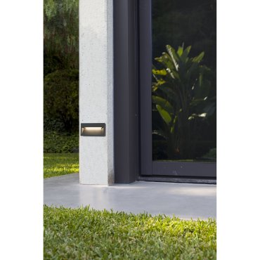 Faro Path - applique murale - 20,2 x 4,2 x 10,5 cm - 9W LED inclus - IP44 - gris foncé