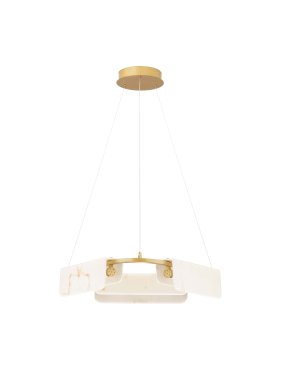 Nova Luce Aider - lampe suspendue - Ø 63 x 130 cm - 34W dimmable LED inclus - laiton doré
