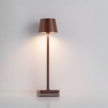 Nova Luce Deck - lampe de table rechargeable - Ø 8,5 x 30 cm - 2W dimmable LED inclus - IP54 - corten