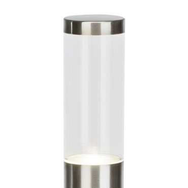 Brilliant Bergen - lampe de jardin - Ø 6 x 80cm - 4W LED inclus - IP44 - acier inoxydable
