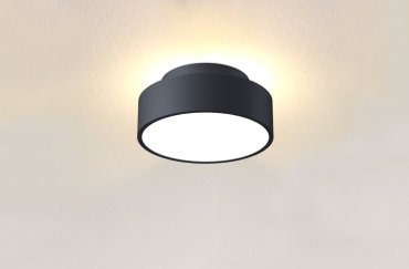 Artdelight Chicago - plafonnier - Ø 15 x 6,8 cm - 9,8W LED dimmable inclus - noir