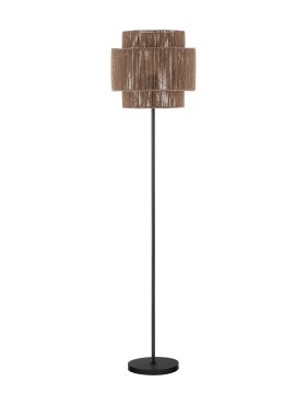 Nova Luce Lito - lampadaire - Ø 35 x 145 cm - rotin
