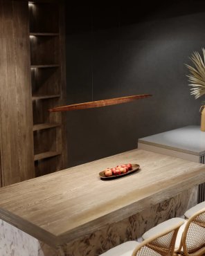 Maxlight Woody - lampe suspendue - 130 x 170 cm - 25W LED inclus - brun foncé