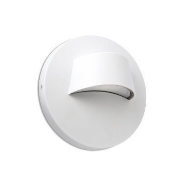 Faro Brow - applique murale - Ø 12 x 7 cm - 3W LED inclus - IP44 - blanc mat