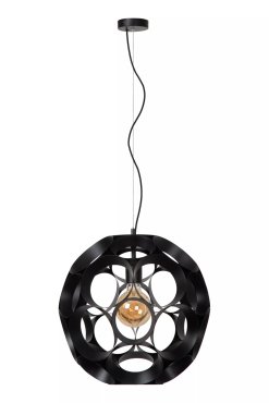 Lucide Hannelore - lampe suspendue - Ø 40 x 170,8 cm - noir