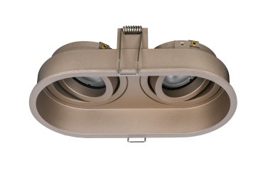 Artdelight Rex2 - spot encastré - 175 x 92 mm, 2 x Ø 86 x 81 mm - champagne