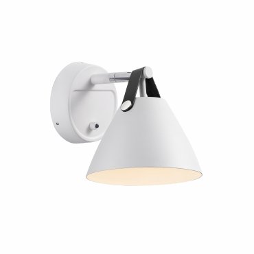 Design for the People Strap 15 - applique murale avec interrupteur - 21,5 x 16,5 x 17 cm - blanc