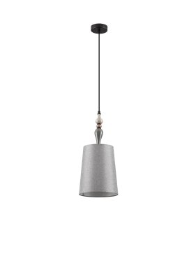 Nova Luce Damo - lampe suspendue - Ø 22 x 160 cm - noir mat, gris et brun