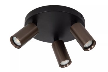 Lucide Ritmo - spot en saillie 3L - Ø 18 x 11,1 cm - café