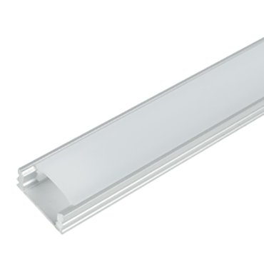 Elmark Elm718/1-1000 - profilé en aluminium pour bande LED avec couvercle en PVC mat - montage en saillie - longueur 1 mètre