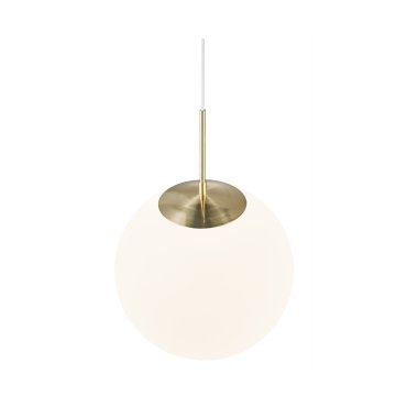Nordlux Grant - lampe suspendue - Ø 35 x 235 cm - laiton et blanc opale