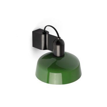 Faro Tatawin - applique - Ø 18,4 x 15,5 cm - noir satiné et vert brillant