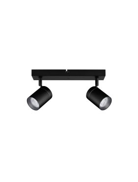 Nova Luce Alma - spot en saillie 2L - 37 x 13 x 12 cm - IP44 - noir sablé