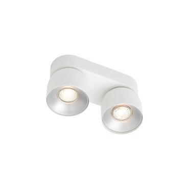 Nordlux Pichet - spot en saillie - 24 x 10 x 11,6 cm - blanc et argent