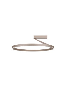 Nova Luce Tilia - plafonnier - Ø 60 x 20 cm - 44W dimmable LED inclus - café moka