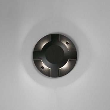 Faro Loth all sides - applique murale - Ø 20 x 4,2 cm - 12W LED inclus - IP67 - noir mat