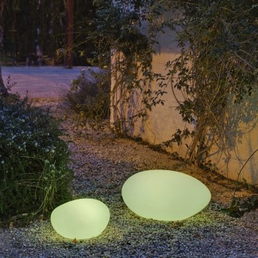 New Garden Petra - lampe de table solaire rechargeable pour l'extérieur - 40 x 29 x 20 cm - IP65 - blanc - RGB + couleur de lumière blanche