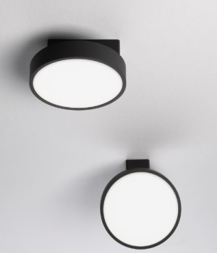 Nova Luce Perfect Profile - plafonnier sur télécommande (incl.) - Ø 20 x 9,5 cm - 20W LED dimmable inclus - 2700K-6000K - noir
