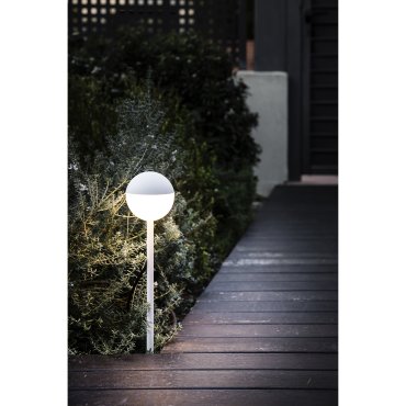 Faro Piccola - spot de sol sur piquet - Ø 12 x 60,5 cm - 6W LED inclus - IP65 - blanc mat