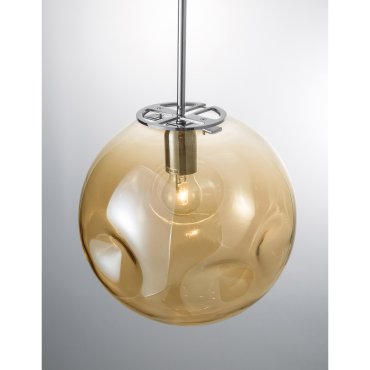 Nova Luce Mayan - lampe suspendue - Ø 30 x 120 cm - chrome et champagne