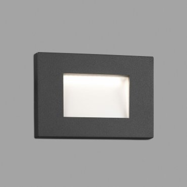 Faro Spark II - applique encastrée - 10,5 x 7,5 cm - 5W LED inclus - IP65 - gris foncé