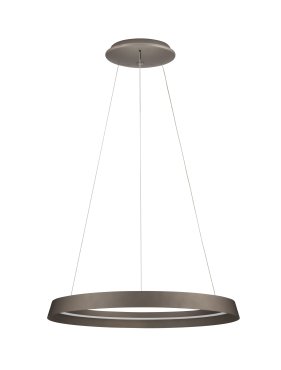 Nova Luce Ormi - lampe suspendue - Ø 60 x 150 cm - 52W dimmable LED inclus - brun champagne