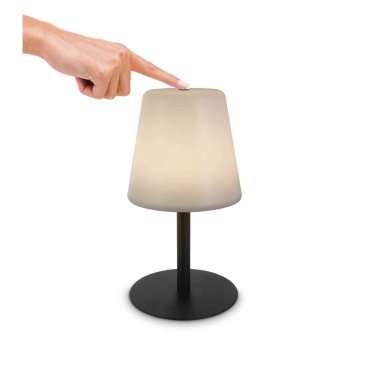 ONE Light Portable Trendy Light - lampe de table d'extérieur - rechargeable via câble USB - Ø 16,5 x 30 cm - 3 niveaux de gradation - 2W LED inclus - IP44 - noir