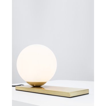 Nova Luce Juliet - lampe à poser - 26 x 10 x 16 cm - laiton et opale