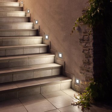 Faro Frol - applique encastrée - 8,5 x 4,5 x 8,5 cm - 0,8W LED inclus - IP65 - inox satiné