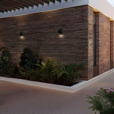 Nova Luce Passo - applique murale extérieure - Ø 12 x 4 cm - 3W LED inclus - IP65 - noir sablé