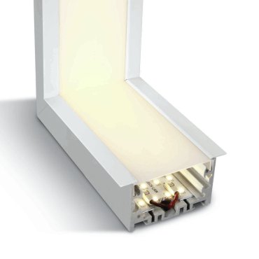 ONE Light Profils linéaires encastrés LED - angle du plafond au mur pour 38152R - 16.4 x 7 x 6 cm - 10W LED inclus - blanc - couleur de lumière blanc chaud