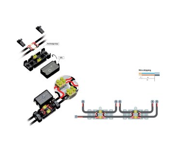 Boîte de jonction étanche VK Lighting 2 in / 2 out - 8 x 3,95 x 1,95 cm - IP68