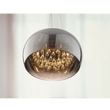Maxlight Moonlight - lampe suspendue - Ø 50 x 145 cm - chrome