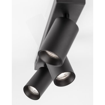 Nova Luce Tod - spot en saillie 3L - 55 x 6 x 12,7 cm - noir sable