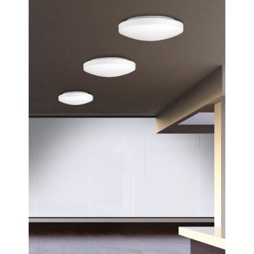 Nova Luce Ivi - plafonnier de salle de bains - Ø 40 x 8 cm - IP44 - blanc