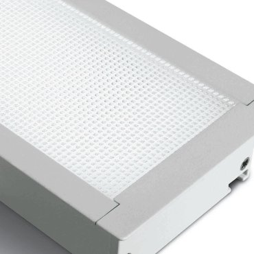 ONE Light UGR19 Profils linéaires LED encastrés - plafonnier - 121 x 8 x 5,5 cm - 40W LED inclus - blanc - couleur de lumière blanc chaud