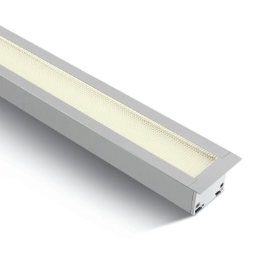 ONE Light UGR19 Profils linéaires LED encastrés - plafonniers encastrés - 121 x 5 x 5,5 cm - 40W LED inclus - blanc - couleur de lumière blanc chaud